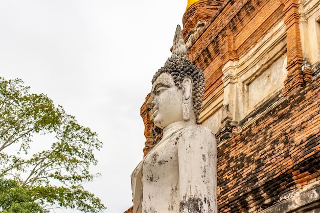 Una bellissima vista del tempio Wat Yai Chai Mongkhon situato ad Ayutthaya in Thailandia