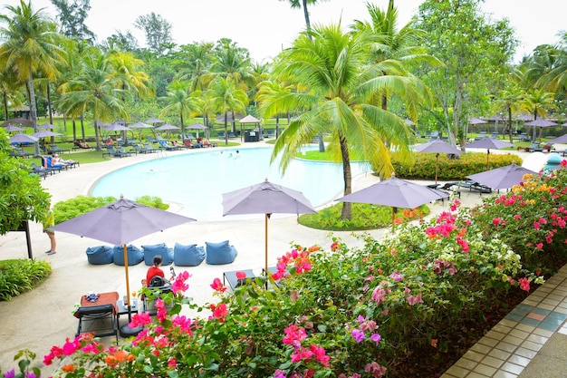 Una bellissima vista dell'Hilton Hotel situato a Phuket Thailandia