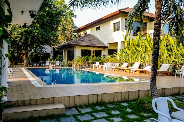 Una bellissima vista dell'hotel Baan Thai house situato ad Ayutthaya Thailandia
