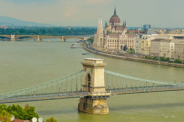 Una bellissima vista della città di Budapest situata in Ungheria