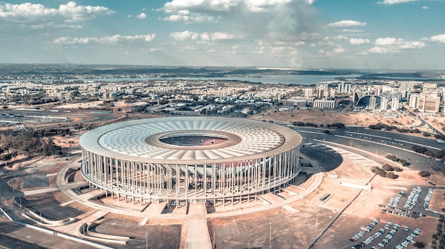 Una bellissima vista dello stadio di calcio Mane Garrincha situato a Brasilia, Brasile