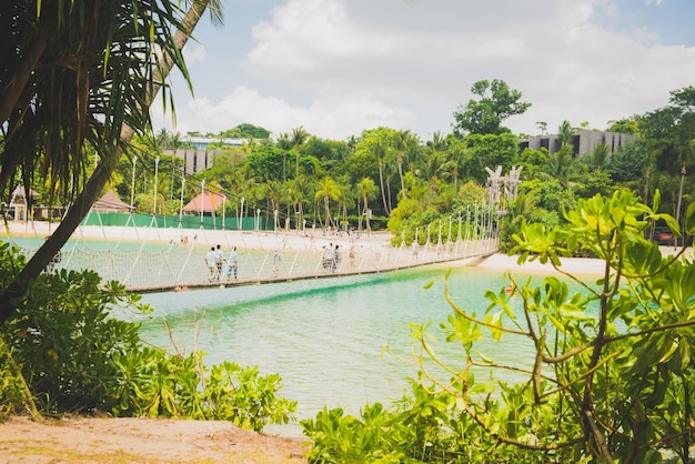 Una bellissima vista di Sentosa Islanda situata a Singapore