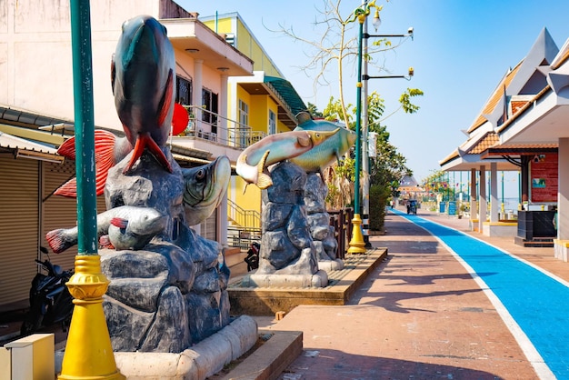 Una bellissima vista panoramica della città di Nong Khai in Thailandia