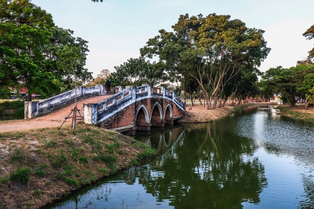 Una bellissima vista panoramica di Ayutthaya in Thailandia