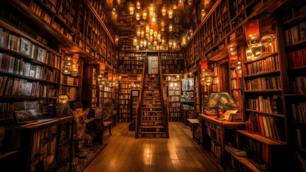 Una biblioteca magica per gli amanti dei libri