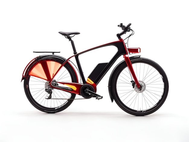 Una bicicletta elegante e moderna con luci LED integrate per la visibilità