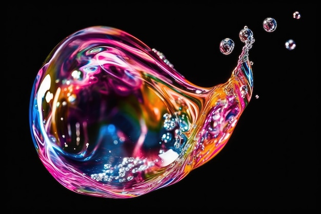 Una bolla colorata con sopra la scritta "