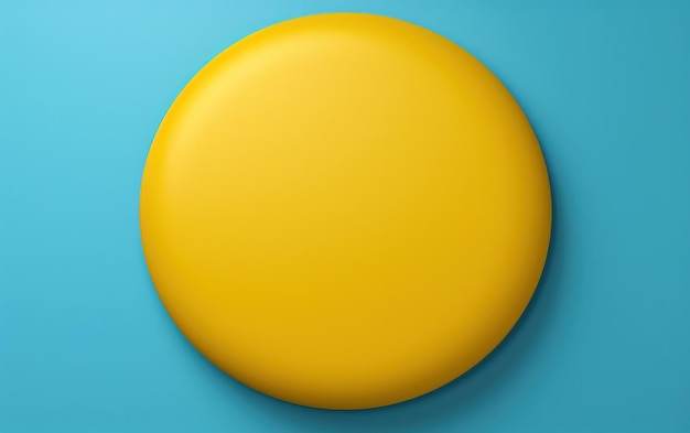 una bolla di schiuma gialla su sfondo blu