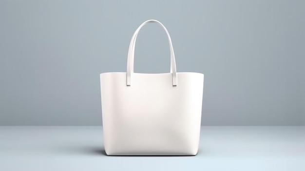 Una borsa bianca con manico bianco e tracolla bianca.