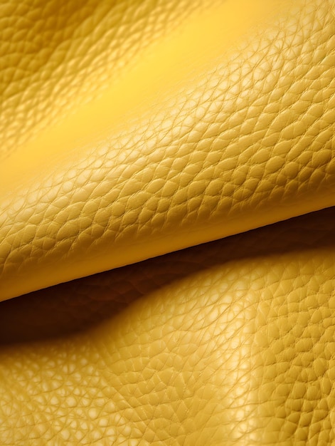 Una borsa in pelle gialla con motivo strutturato.