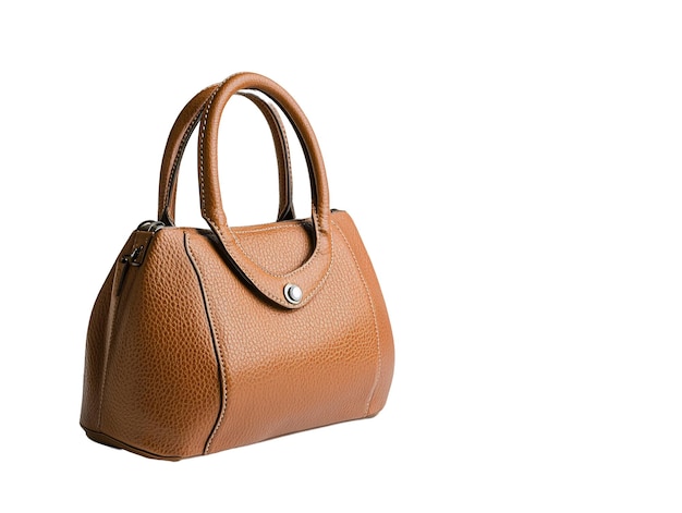 una borsa marrone su uno sfondo bianco