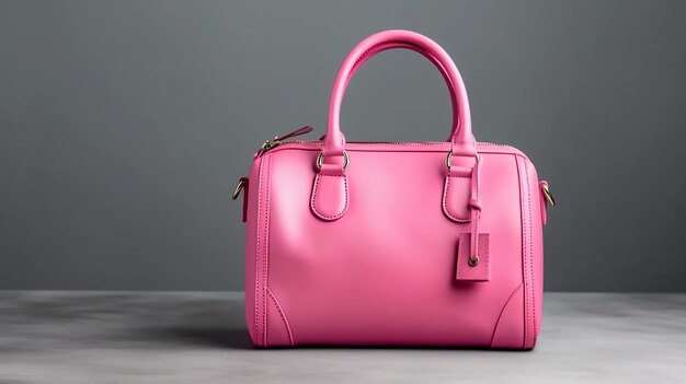 Una borsa rosa con un'etichetta che dice chanel sopra.