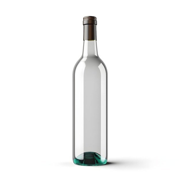 Una bottiglia di vino con un'etichetta verde che dice "vino".