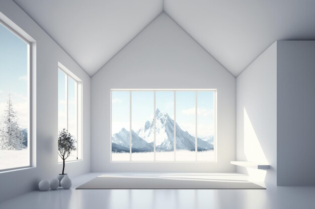 Una camera con vista sulle montagne e sul cielo