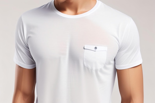 Una camicia bianca con una tasca che dice "non camicia"