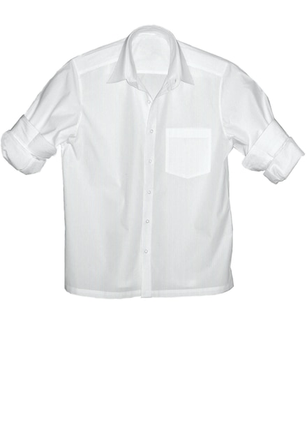 Una camicia bianca con una tasca sul davanti