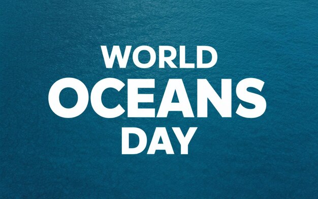 una camicia blu con le parole " Giorno mondiale degli oceani "