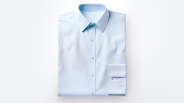 una camicia blu con una tasca sul davanti