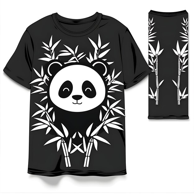 una camicia da orso panda con il panda sul fronte e il panda sul davanti