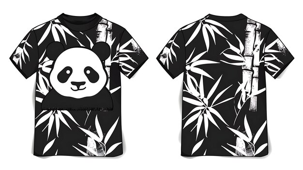 una camicia panda con un panda sulla parte anteriore