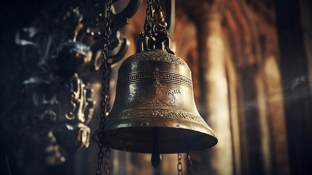 una campana della chiesa che rappresenta la chiamata alla preghiera e all'adorazione