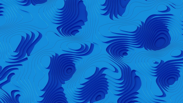 Una carta blu con un motivo a onde e la parola "onda" su di essa
