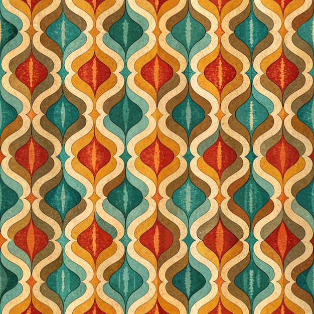 una carta da parati colorata con un disegno chiamato l'oro su di esso