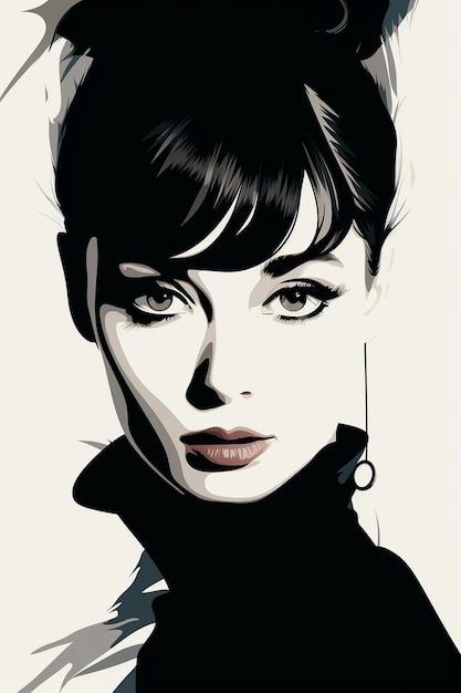 una carta da parati minimalista di Audrey Hepburn