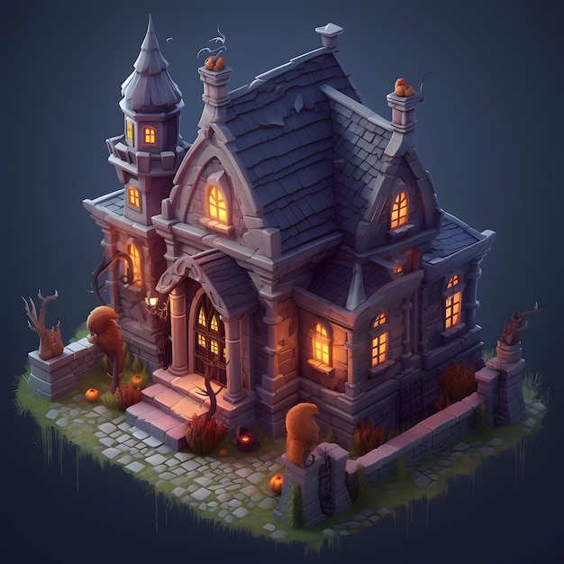 Una casa a tema halloween.