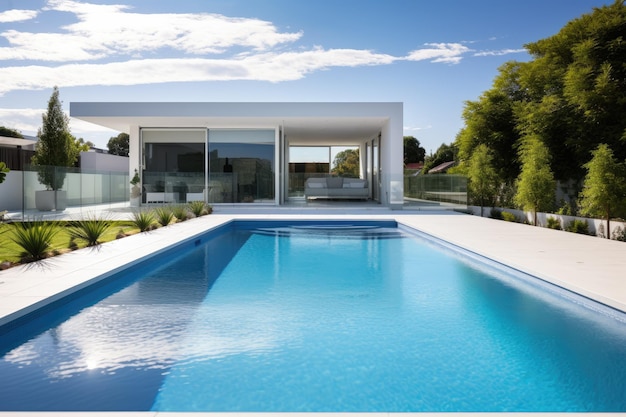 Una casa con piscina e una casa con piscina