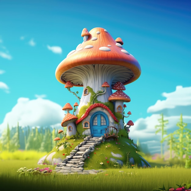 Una casa dei funghi fantastici