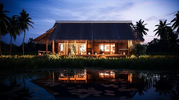 Una casa in stile minimalista nella campagna thailandese