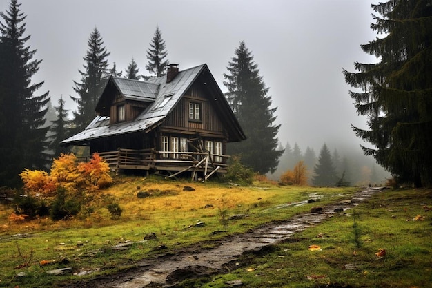 una casa nella foresta