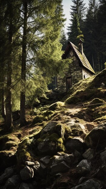 una casa nella foresta