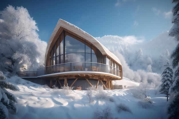 Una casa nella neve