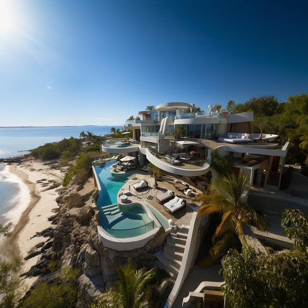 Una casa su una scogliera a picco sull'oceano