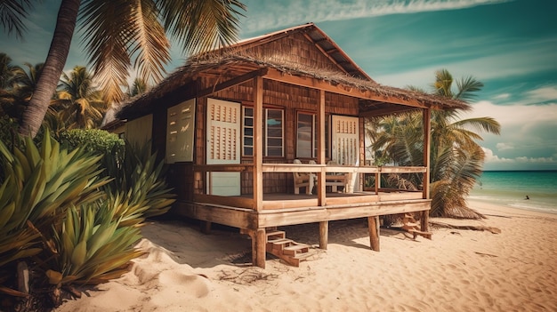 Una casa sulla spiaggia alle Maldive