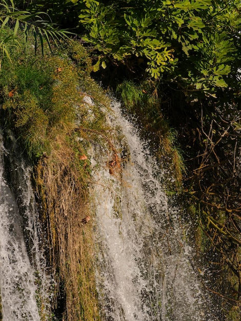 Una cascata in montagna