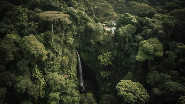 Una cascata nella giungla