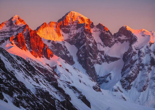 Una catena montuosa con il sole che tramonta dietro di essa