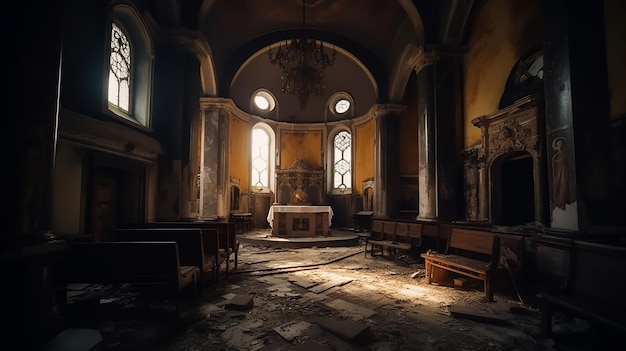 Una chiesa in mezzo al nulla