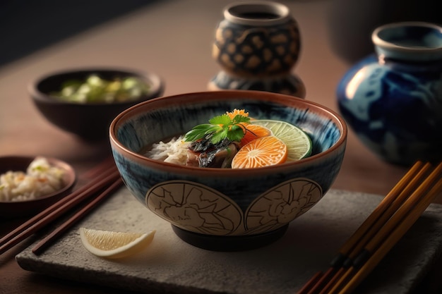 Una ciotola di cibo giapponese generata dall'intelligenza artificiale