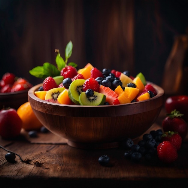 Una ciotola di insalata di frutta