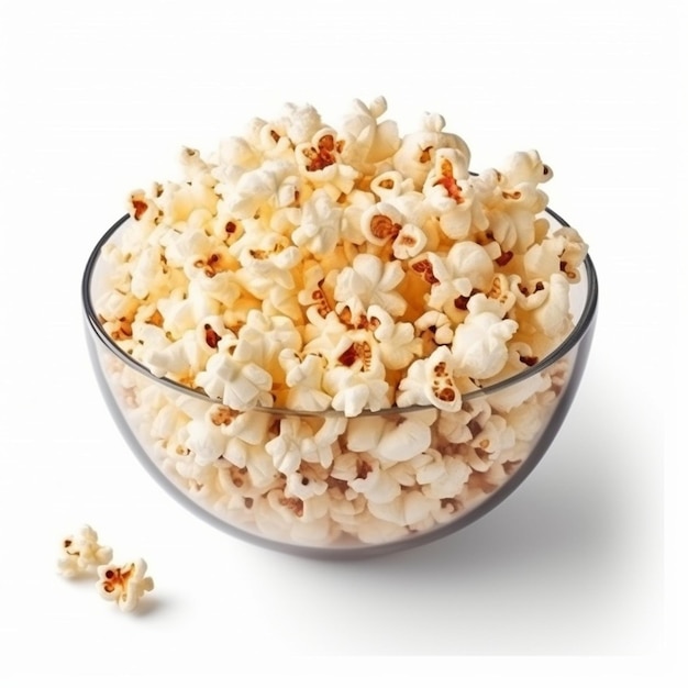 una ciotola di popcorn piena di popcorns.