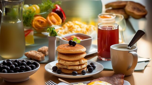 Una colazione completa e deliziosa