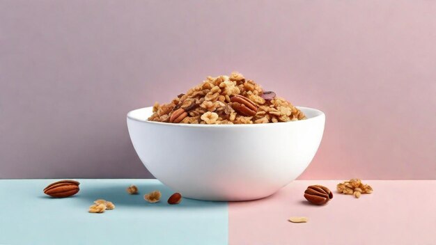 Una colazione di granola deliziosa e nutriente