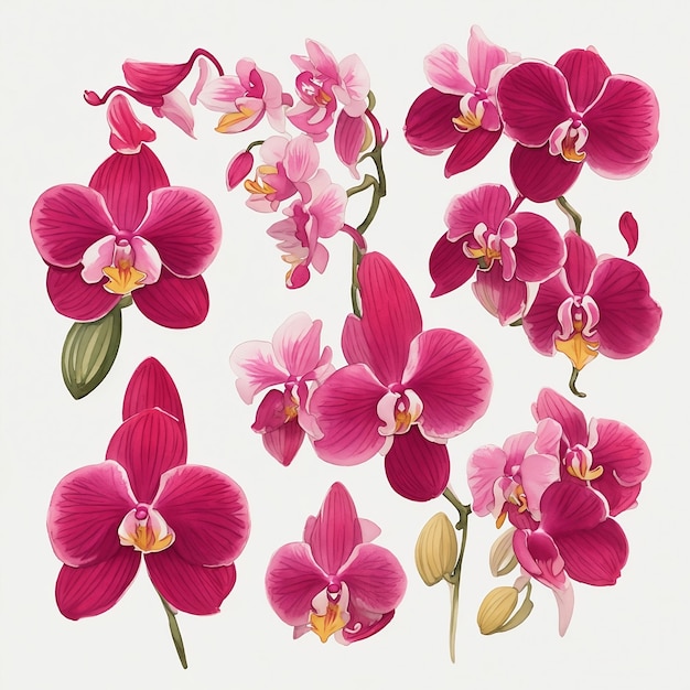 una collezione di fiori dalla compagnia di orchidee