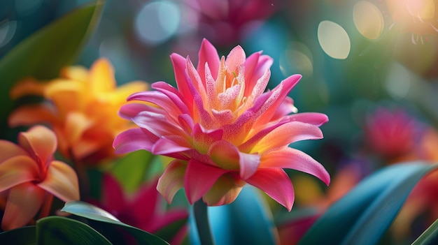 Una collezione di fiori vibranti ed esotici ogni fiore è una testimonianza della bellezza mozzafiato della natura