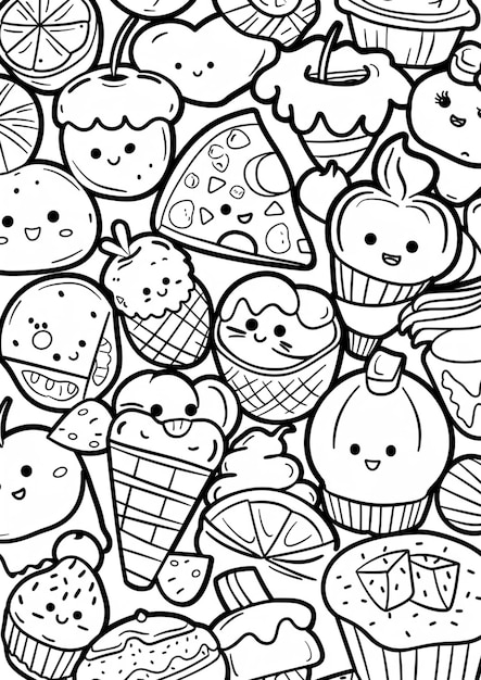 una collezione di gelati con un sorriso su di loro