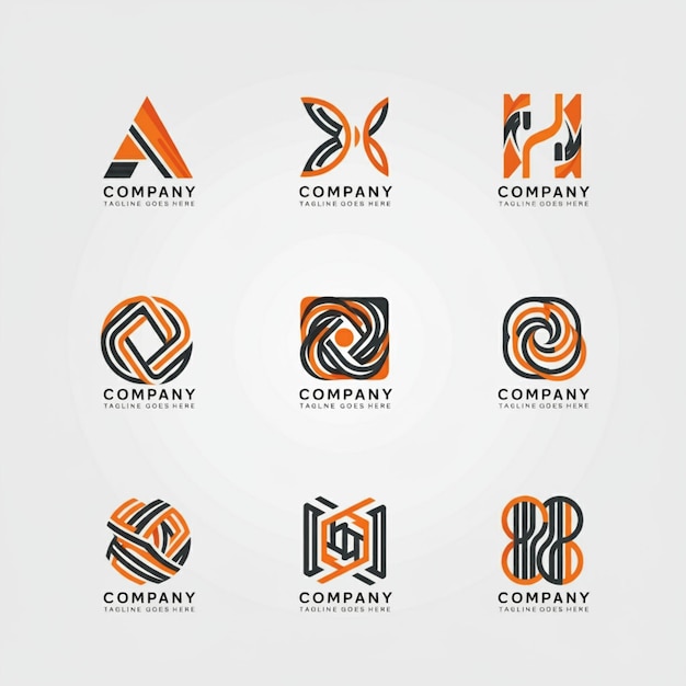 una collezione di logo per una società chiamata la società